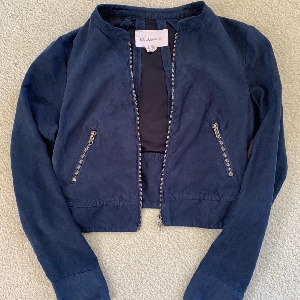 BCBGeneration Faux Suede Moto Jacket